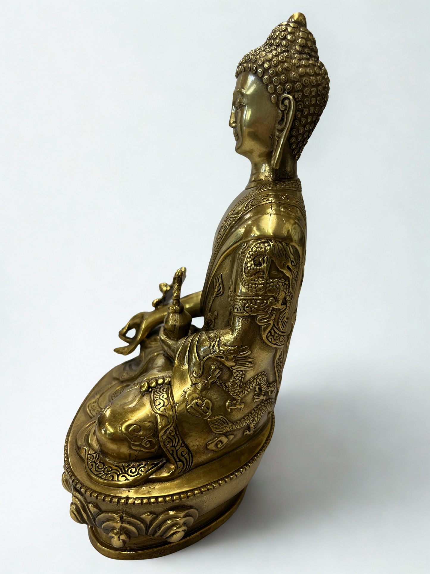 Brass Medicine Buddha Statue 8"