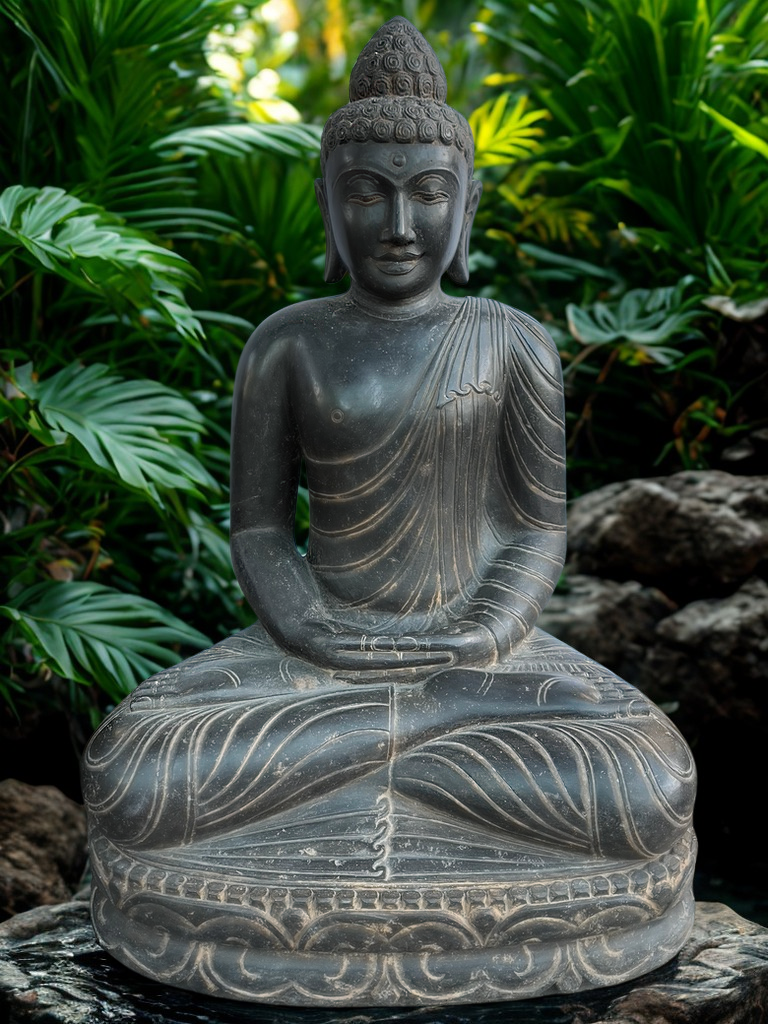 Stone Dyhana Meditation Buddha Statue 36"