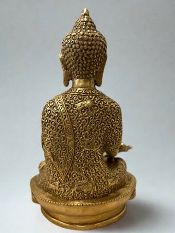 Brass Medicine Buddha Statue 8"