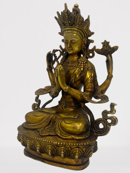 Chenrezig Compassion Buddha Statue 8"