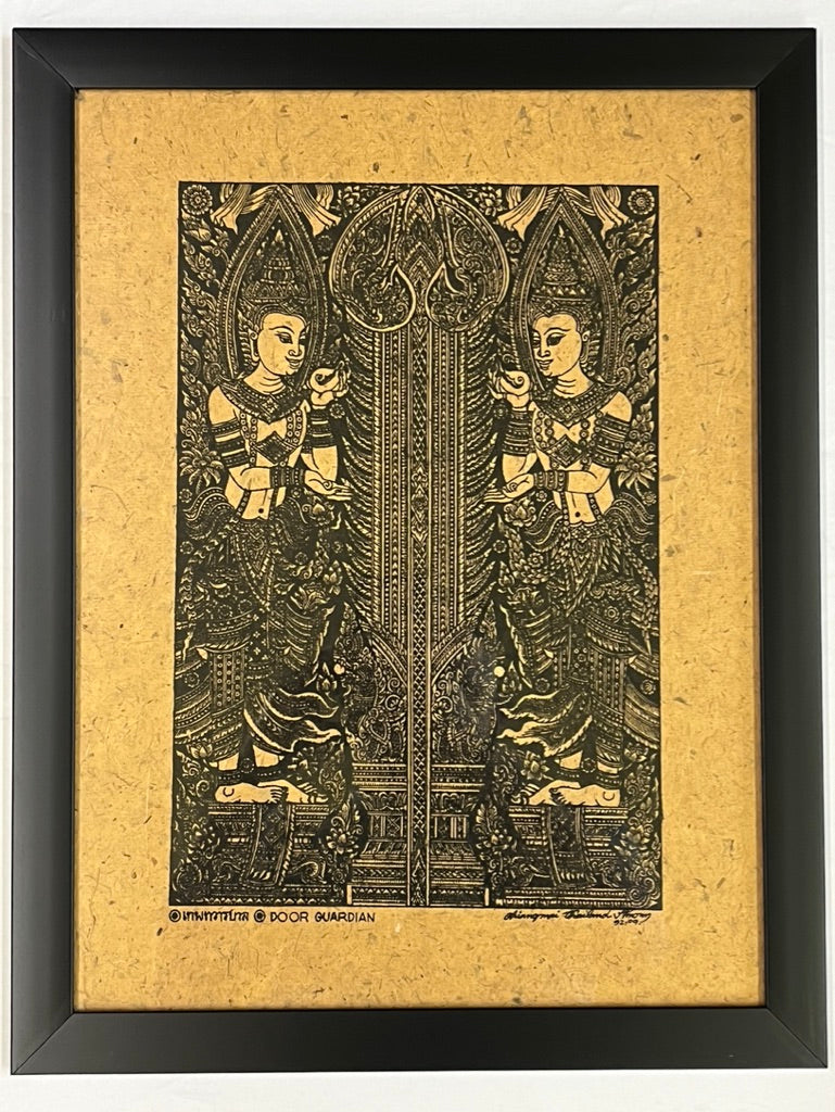 Framed Temple Guardians Art Print 21"