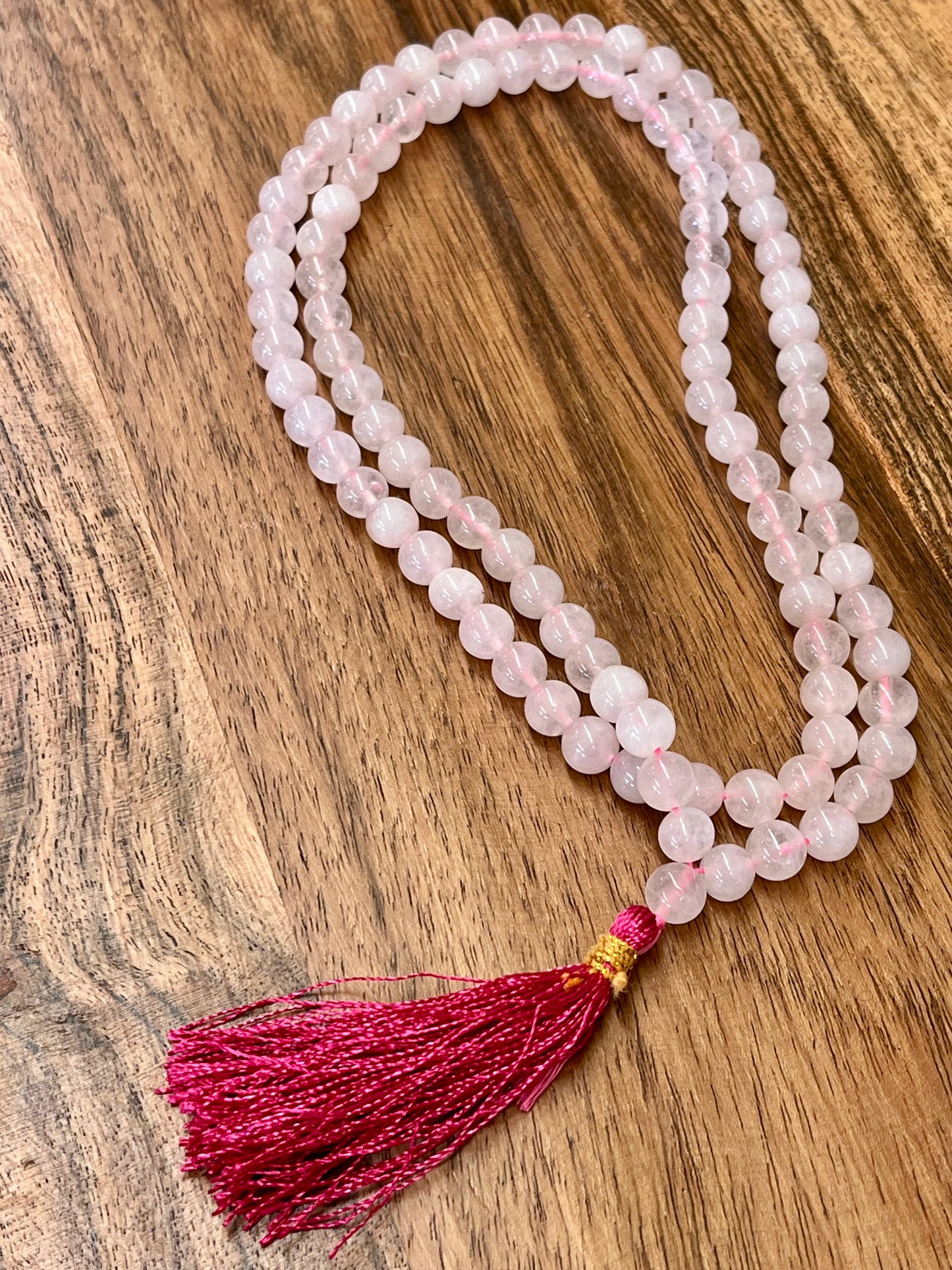 Rose Quartz Meditation Mala Prayer Beads