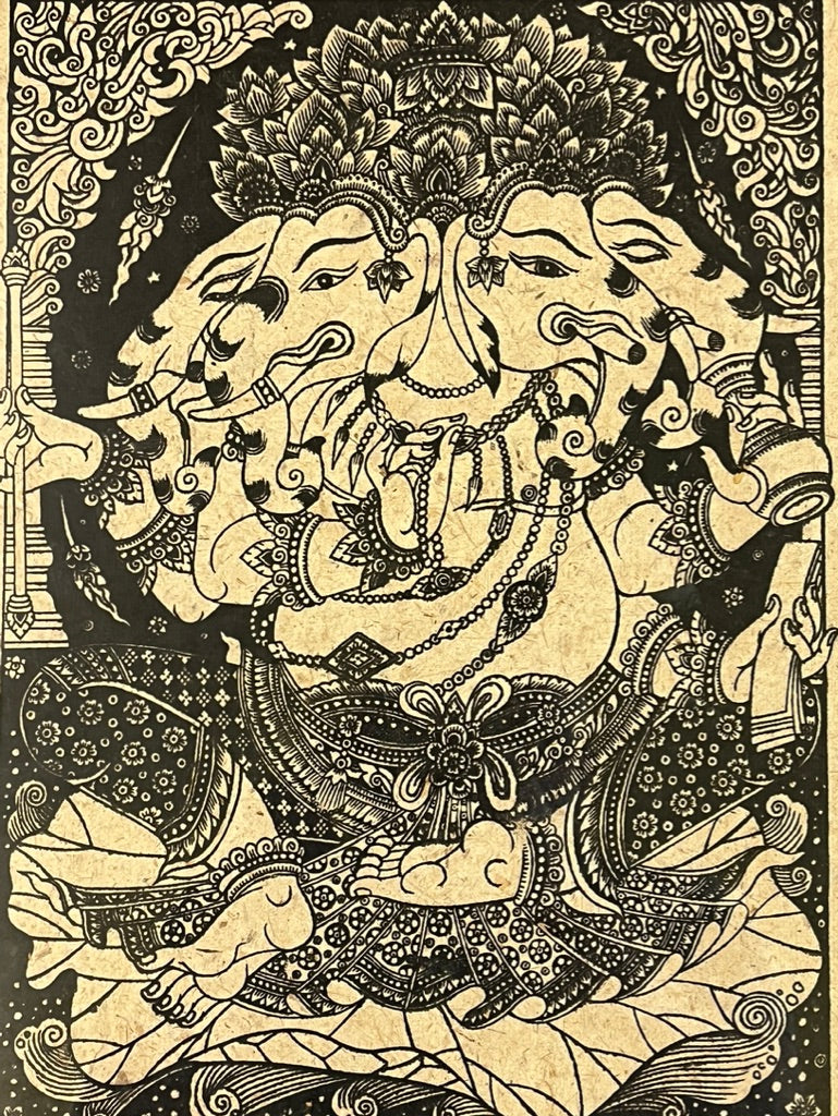 Panchamukhi Ganesh Framed Art Print 21"