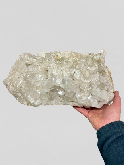 Large Clear Crystal Quartz Cluster 16"