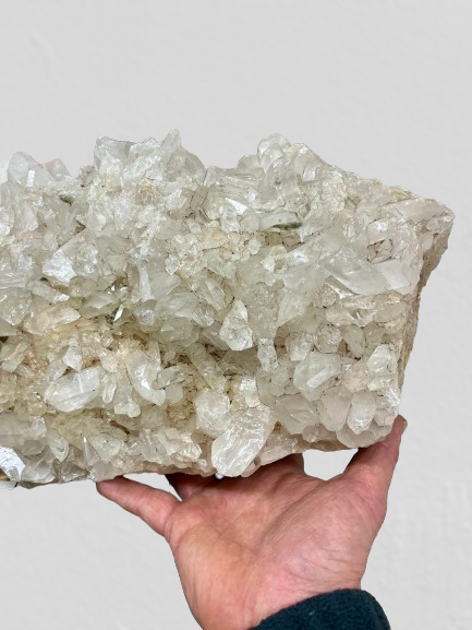 Large Clear Crystal Quartz Cluster 16"