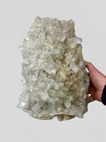 Large Clear Crystal Quartz Cluster 16"