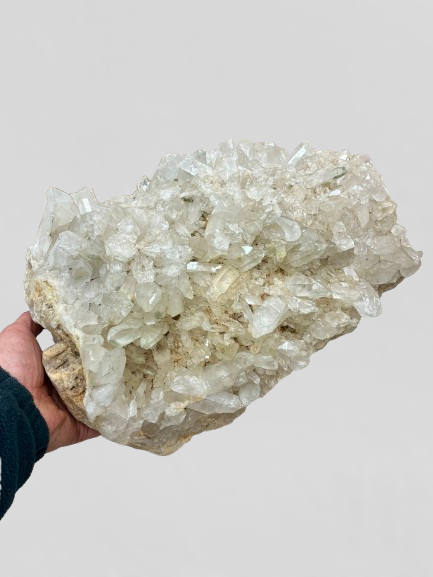 Large Clear Crystal Quartz Cluster 16"