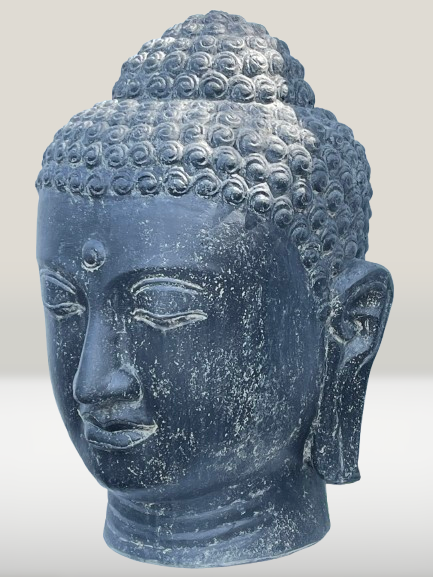 Buddha Head Garden Sculpture 31"