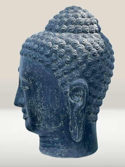 Buddha Head Garden Sculpture 31"