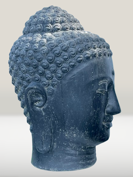 Buddha Head Garden Sculpture 31"