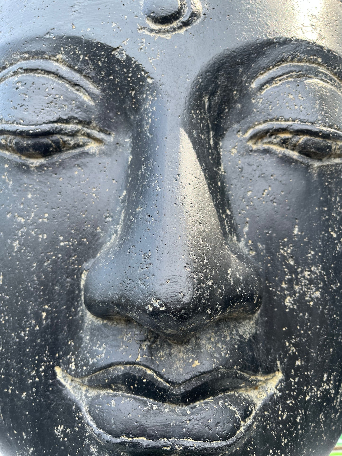 Buddha Head Garden Sculpture 31"