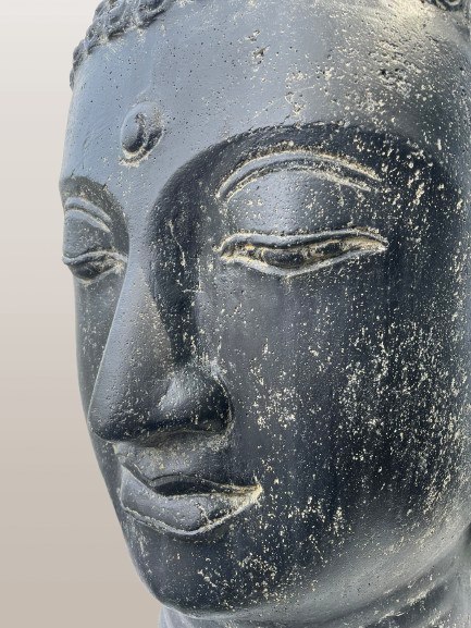 Buddha Head Garden Sculpture 31"