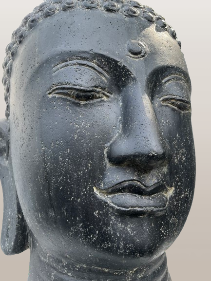 Buddha Head Garden Sculpture 31"