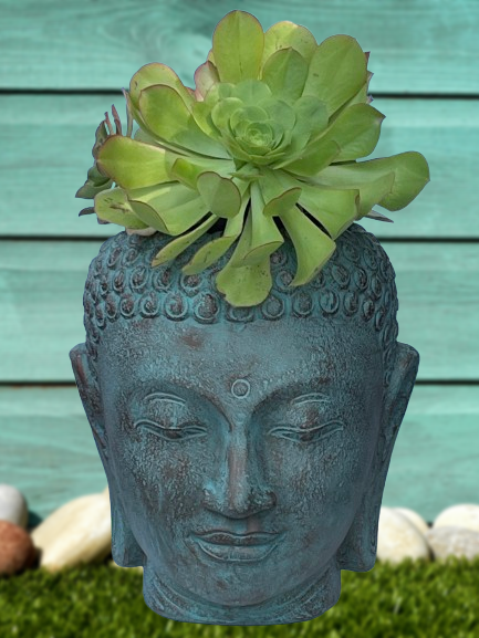 Buddha Head Garden Planter 16"