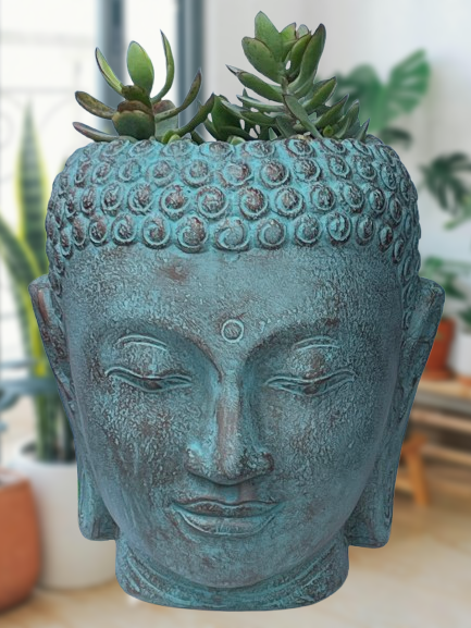 Buddha Head Garden Planter 16"