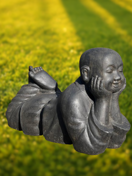 Reclining Buddhist Monk Statue 43"