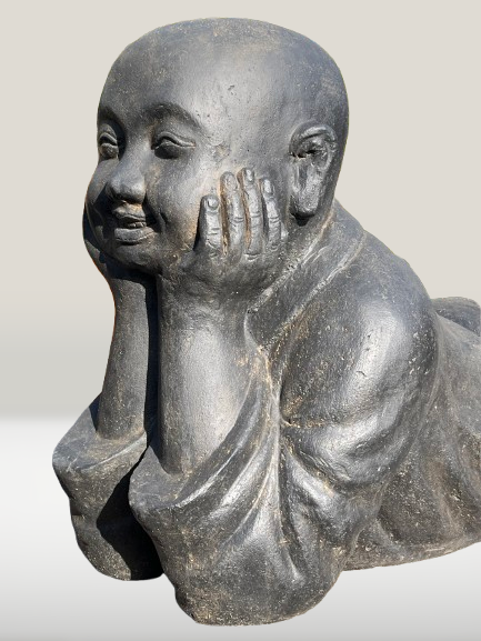 Reclining Buddhist Monk Statue 43"