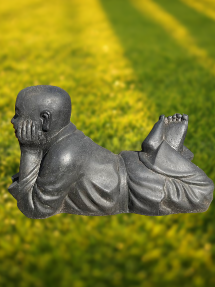 Reclining Buddhist Monk Statue 43"