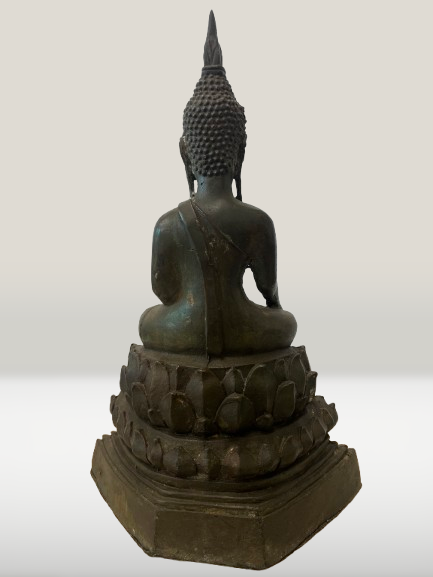 Brass Loatian Style Buddha Statue 13"