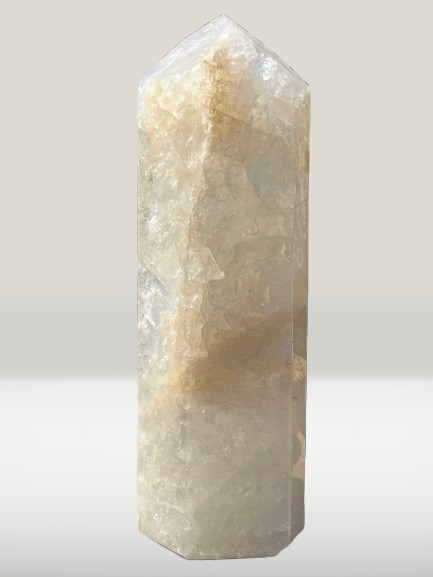 Crystal Quartz Obelisk Pillar 10"