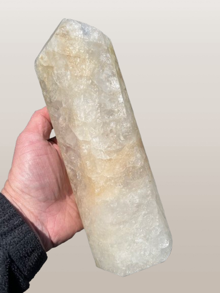Crystal Quartz Obelisk Pillar 10"