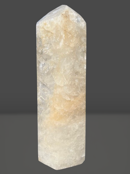 Crystal Quartz Obelisk Pillar 10"