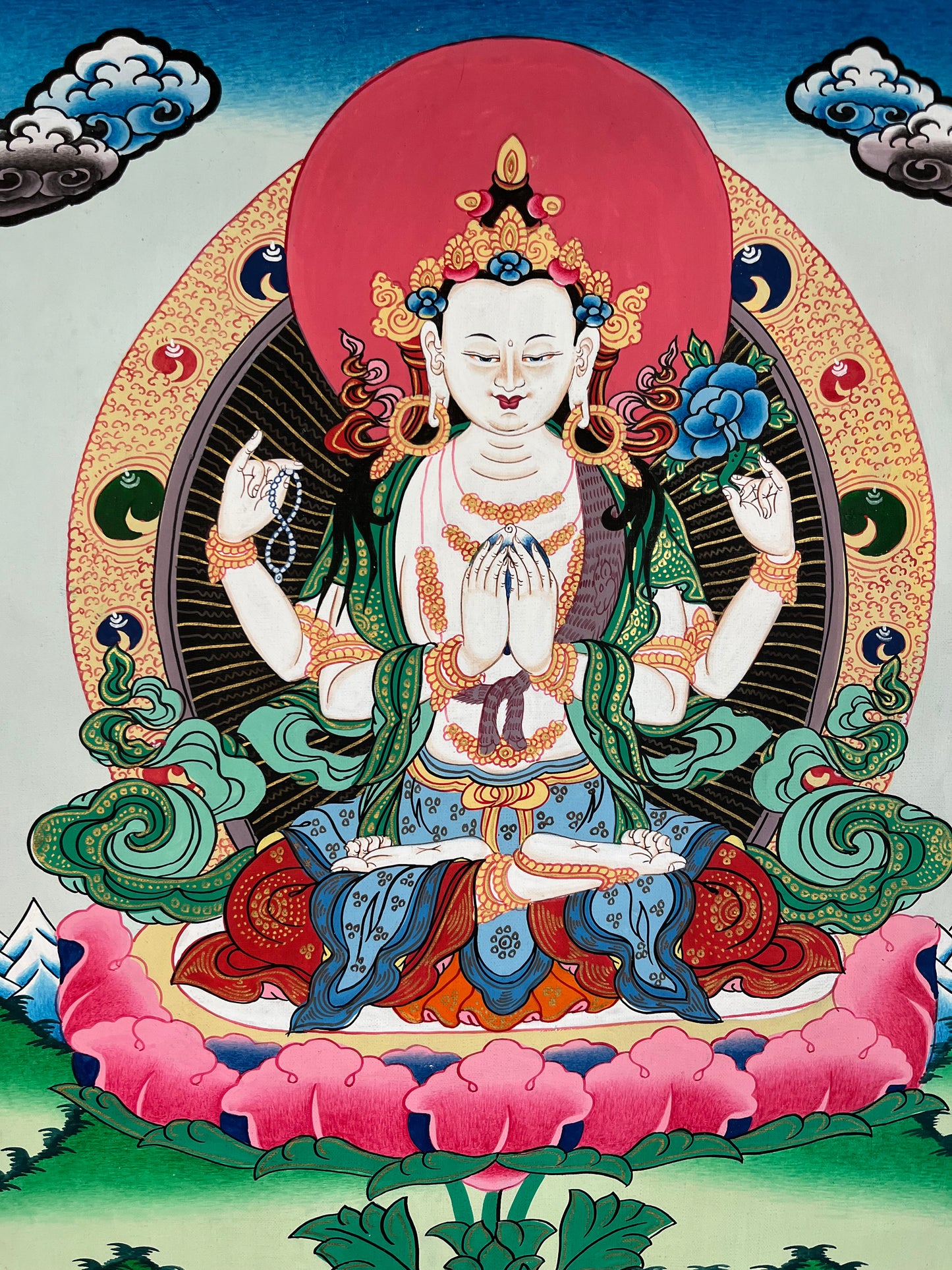 Chenrezig Thangka, Buddha of Compassion