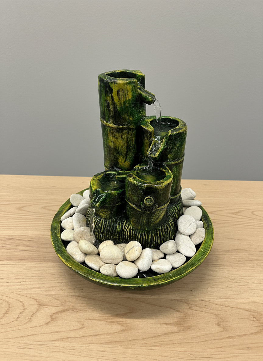 Bamboo Zen Tabletop Water Fountain 12"