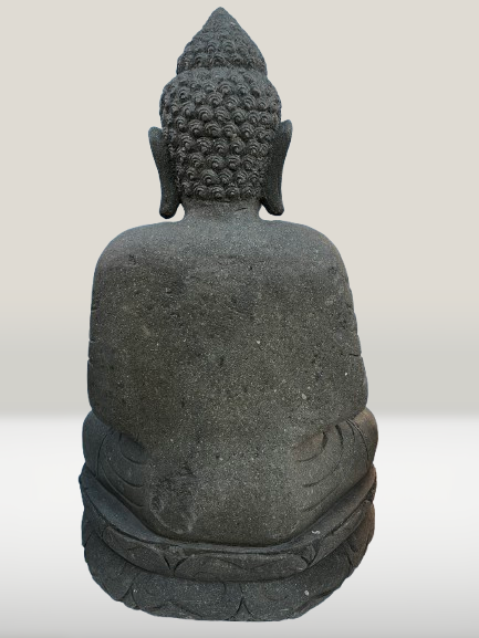 Stone Namaste Buddha Statue Handcarved 39" - Routes Gallery
