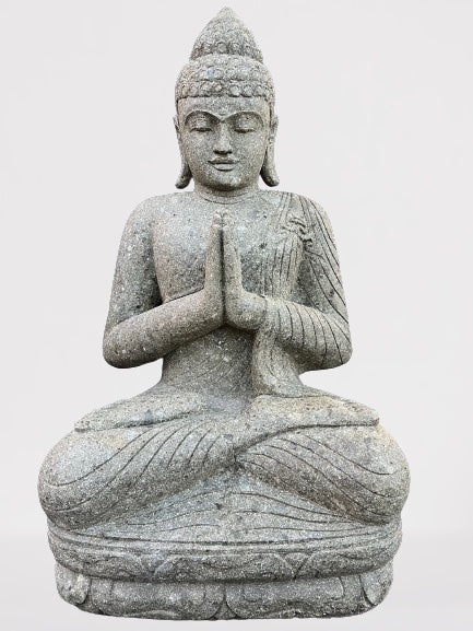Stone Large Namaste Buddha Statue 48"