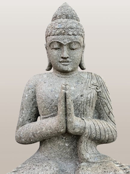 Stone Large Namaste Buddha Statue 48"