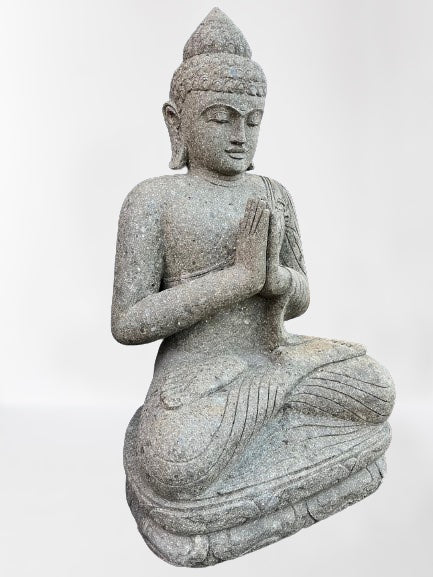 Stone Large Namaste Buddha Statue 48"