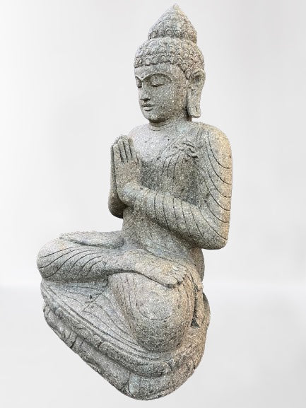 Stone Large Namaste Buddha Statue 48"