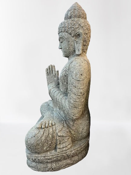 Stone Large Namaste Buddha Statue 48"