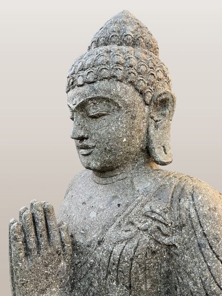 Stone Large Namaste Buddha Statue 48"