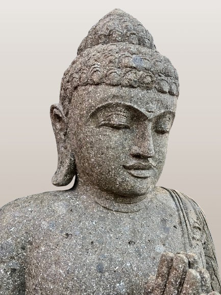 Stone Large Namaste Buddha Statue 48"
