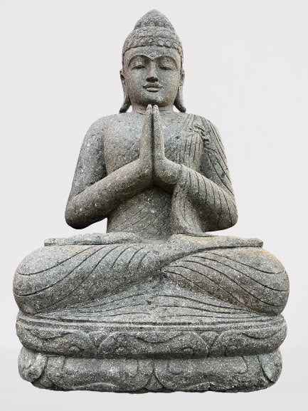 Stone Large Namaste Buddha Statue 48"