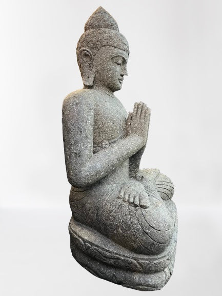 Stone Large Namaste Buddha Statue 48"
