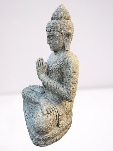 Stone Large Namaste Buddha Statue 48"