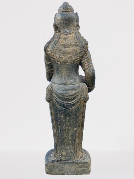Stone Devi Ganga Water Goddess Sculpture 48"