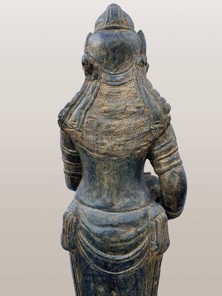 Stone Devi Ganga Water Goddess Sculpture 48"