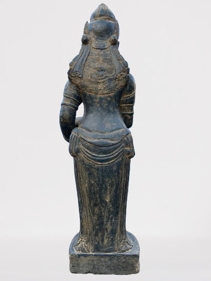 Stone Devi Ganga Water Goddess Sculpture 48"