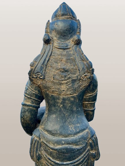 Stone Devi Ganga Water Goddess Sculpture 48"