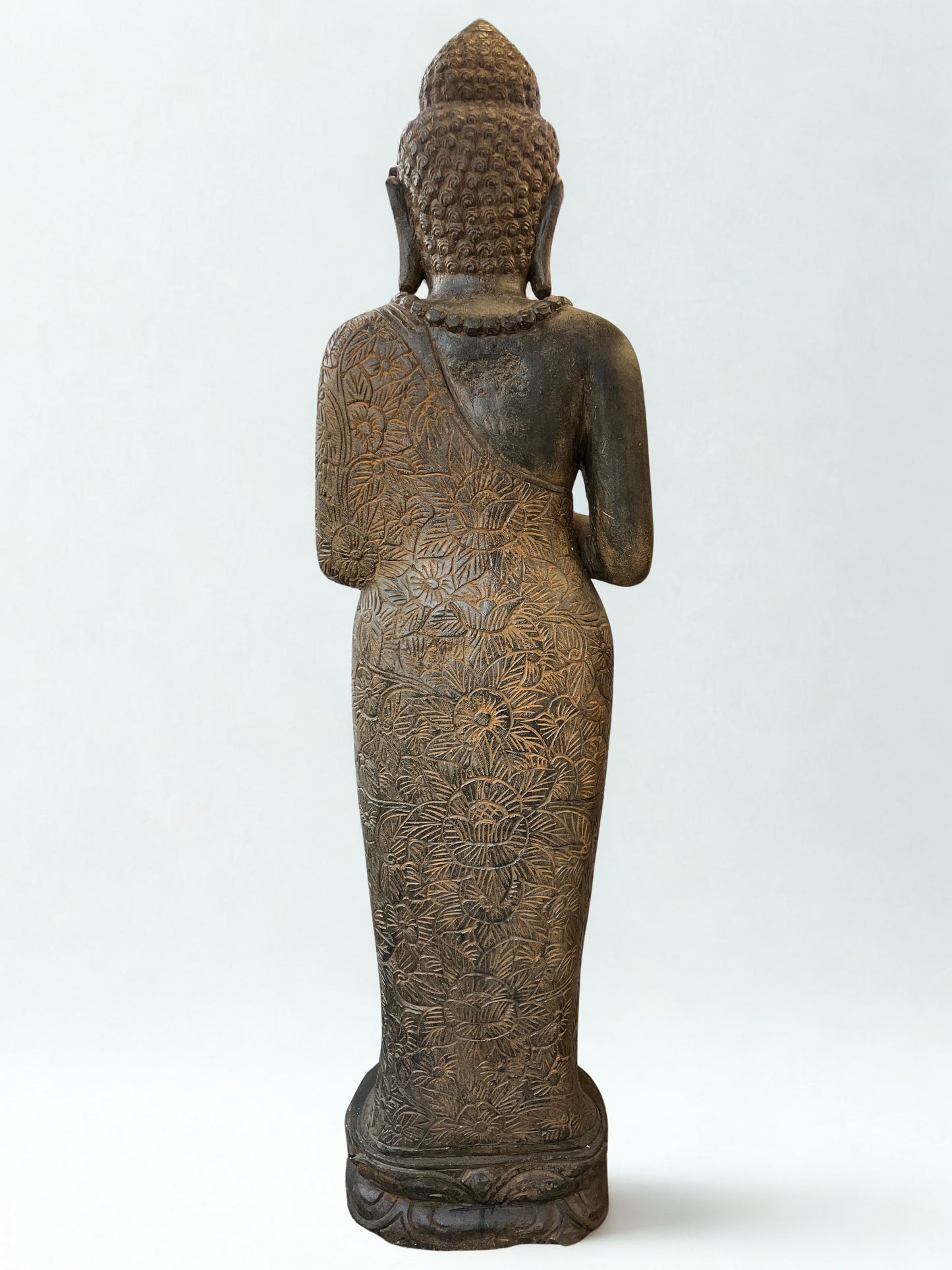 Handcarved Namaste Buddha Sculpture 61"