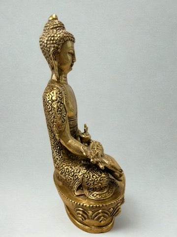Brass Medicine Buddha Statue 8"