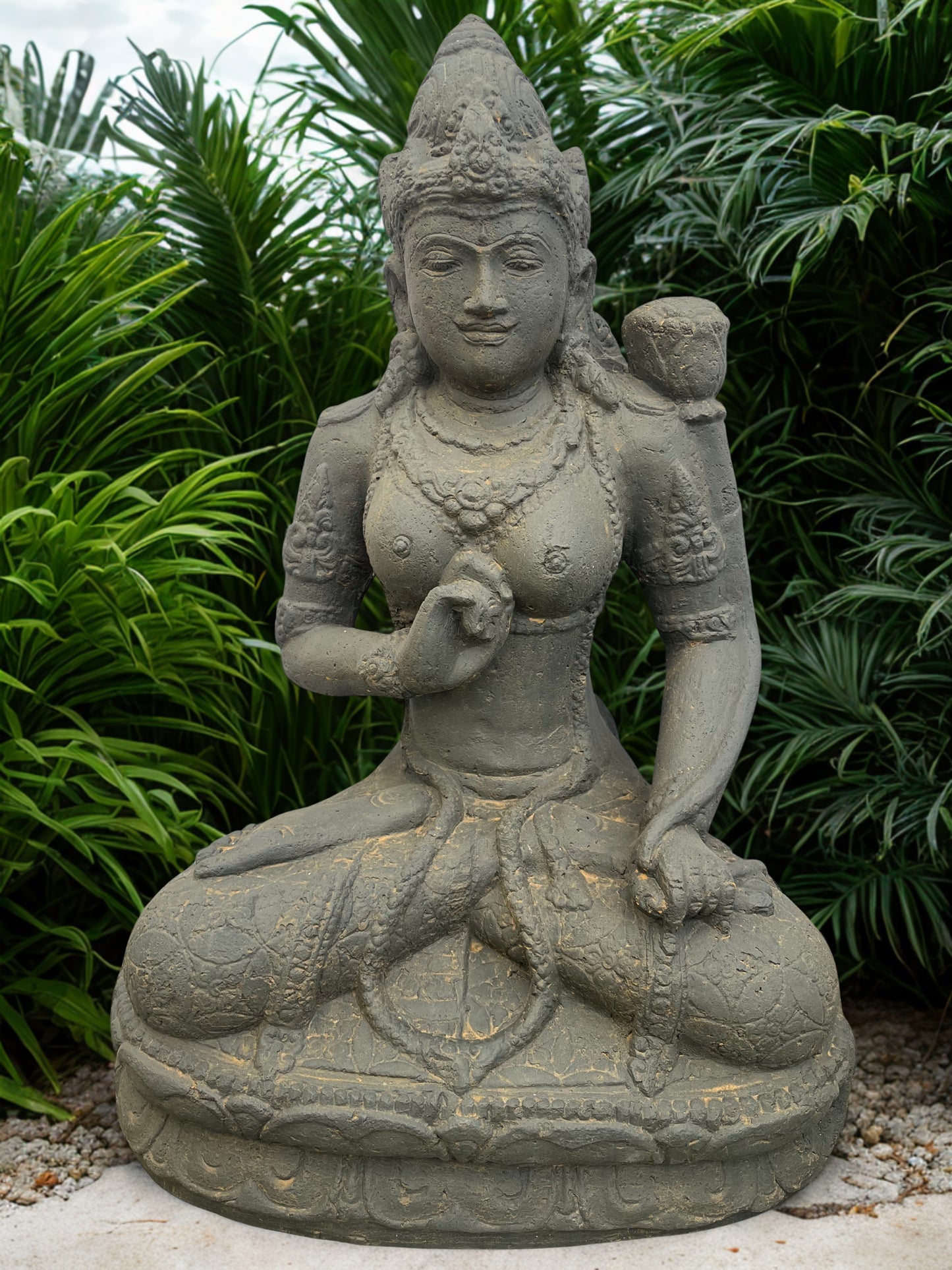 Sitting Devi Tara Garden Statue 29"