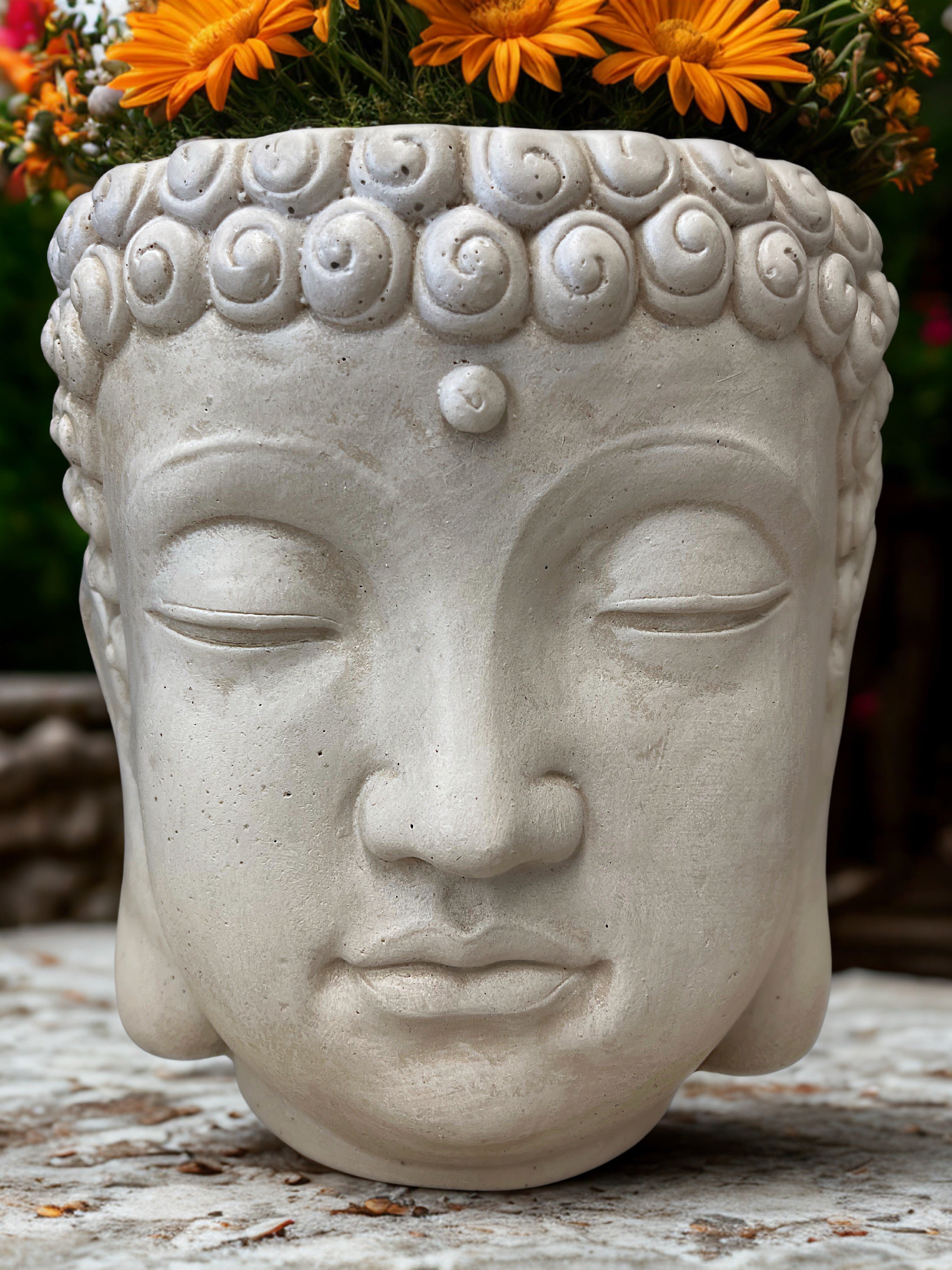 large buddha head plant pot Buddha Head Garden Planter 10.5"