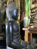 Stone Dyhana Meditation Buddha Statue 36" - Routes Gallery