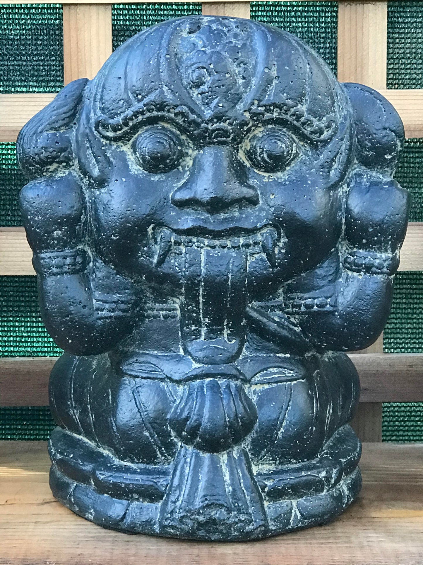 Stone Seated Ganesh 11"