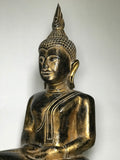Wood Meditating Lanna Thai Buddha Statue 26" - Routes Gallery